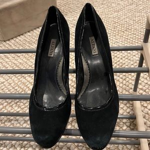 Patent Leather and Suede Pumps